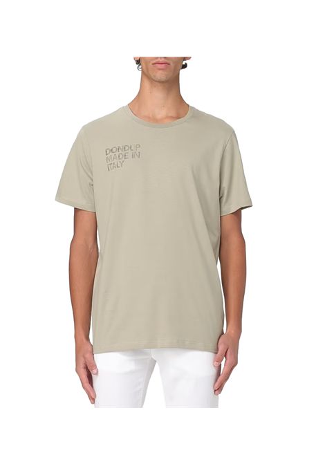 T-shirt Dondup uomo US198JF0309U IT3 Verde girocollo regular logo jersey cotone DONDUP | T-shirt | US198JF0309U IT3654